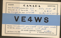 CANADA 1961 QSL Ham Radio Card VE4WS U ZZ2211 - Altri & Non Classificati