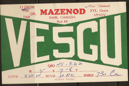 CANADA 1964 QSL Ham Radio Card VE5CU U ZZ2311 - Saskatoon