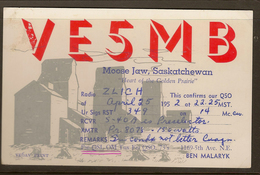 CANADA 1952 QSL Ham Radio Card VE5MB U ZZ2322 - Sonstige & Ohne Zuordnung