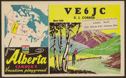CANADA 1957 QSL Ham Radio Card VE6JC U ZZ2432 - Calgary