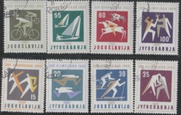 1960 ROME OLYMPIC  USED STAMP SET FROM JUGOSLOVIA /SPORTS / - Summer 1960: Rome