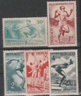 1948 LONDON OLYMPIC UNUSED STAMP SET FROM MONACO /SPORTS /(GUM DISTURBED) - Verano 1948: Londres