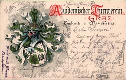 ! Studentika, Couleurkarte, Akademischer Turnverein Graz, Universität, Steiermark, Österreich, Burschenschaft, 1904 - Graz