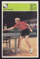 JUDIT MAGOS - TABLE TENNIS PING PONG CARD 1981 (see Sales Conditions) - Table Tennis