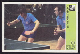 STIPANCIC & SURBEK - TABLE TENNIS PING PONG CARD 1981 (see Sales Conditions) - Table Tennis