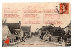 34511-ZE-89-SAINT-CLEMENT-Rue De La Mairie-----UN FESTIN A SAINT-CLLEMENT (texte)--------animée - Saint Clement