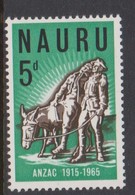 Nauru SG 65 1965 50th Anniversary Of Landing At Gallipoli,mint Never Hinged - Nauru