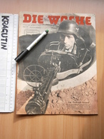 1944 DIE WOCHE  WWII WW2 GERMANY MAGAZINE NEWSPAPERS NEWS WAR DEUTSCHLAND DEUTSCHE MG34 HELMET LUFTWAFFE Air Force WK2 - 1939-45