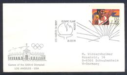 USA 1984 Cover: Olympic Games 1984 Los Angeles; Shot Put; Olympic Flame; Coliseum Stadium - Sommer 1984: Los Angeles