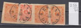 65K256 / Bulgaria 1893 Michel Nr. 10 +13 - Transparentes Papier , Postage Due , Portomarken , Taxe , USED BYALA , - Timbres-taxe