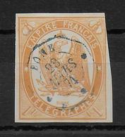 TELEGRAPHE - 1868 - YVERT N° 3 OBLITERE BONE (ALGERIE) - COTE = 325 EUR. - Telegraphie Und Telefon