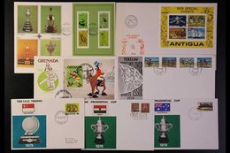 BRITISH COMMONWEALTH 1970's CRICKET COVERS COLLECTION Of Illustrated Special & First Day Covers Housed In Two Cover Albu - Andere & Zonder Classificatie