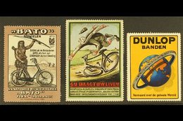 CYCLING BICYCLES 1900's-1930's Interesting Group Of Colourful Advertising Labels All Featuring Cycle Themes, Unused No G - Non Classés