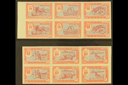 FLORA & FAUNA TRUCIAL STATES - UNISSUED DESIGNS 1963 Animals, Blue & Rose, Set Of 10np, 30np & 50np Values In Two, Se-te - Ohne Zuordnung