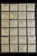 MAPS FRANCE Circa 1900's All Different Collection Of Mint Labels, each Showing The Geographic Location Of A Country Or I - Zonder Classificatie