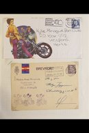 MOTORCYCLES DENMARK 1920's-2000's Collection Of Never Hinged Mint & Used Stamps, Covers, Postcards & Meter Mail Pieces A - Unclassified