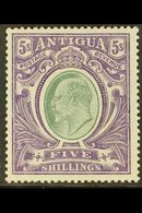 1907 5s Grey Green & Violet, CC Wmk, SG 40, Fine Mint For More Images, Please Visit Http://www.sandafayre.com/itemdetail - Autres & Non Classés