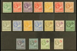 1921-29 Wmk Script CA Definitives Set Complete With The Additional Colours, SG 62/80, Very Fine Mint (the 3s With Small  - Otros & Sin Clasificación