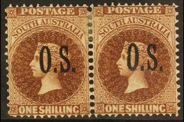 SOUTH AUSTRALIA OFFICIAL 1902 1s Dull Brown, SG O36, Superb Mint Horizontal Pair. For More Images, Please Visit Http://w - Other & Unclassified