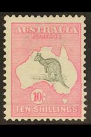 1913 10s Grey And Pink, Wmk Wide Crown, Kangaroo, SG 14, Very Fine Mint. For More Images, Please Visit Http://www.sandaf - Other & Unclassified