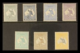 1915 Complete Kangaroo Set To 5s, Wmk Large Crown, SG 24/30, Very Fine Mint. Scarce Set. (7 Stamps) For More Images, Ple - Otros & Sin Clasificación