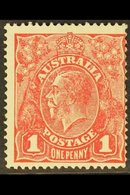 1916-18 1d Rose Red (Rough Paper) Die II, SG 47i, Centred Right, Fine Mint With Some Light Gum Graze For More Images, Pl - Andere & Zonder Classificatie