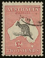 1931 £2 Black And Rose Kangaroo, Wmk Mult Crown C Of A, SG 138, Fine Used. For More Images, Please Visit Http://www.sand - Andere & Zonder Classificatie