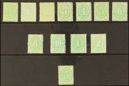 POSTAGE DUES 1902 - 04 ½d To 5s Emerald Green (Filled Space At Foot), Set Complete, SG D13/33, Various Perfs. (12 Stamps - Autres & Non Classés