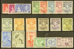 1937-48 KGVI USED SETS A Most Useful Selection Of Fine Used Sets Presented On A Stock Card, Includes 1937 Coronation, 19 - Sonstige & Ohne Zuordnung