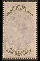 1888 £1 Lilac & Black, Wmk Two Orbs Sideways, SG 20, Fine Mint For More Images, Please Visit Http://www.sandafayre.com/i - Other & Unclassified