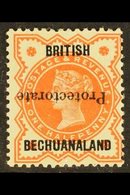 1890 ½d Vermilion, 15mm "Protectorate" Ovpt INVERTED, SG 54a, Very Fine Mint. For More Images, Please Visit Http://www.s - Other & Unclassified