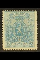 1866-67 2c Blue Lion Perf 14½x14 (SG 41, COB 24, Michel 21 A), Fine Mint Part Og, Very Fresh. For More Images, Please Vi - Other & Unclassified