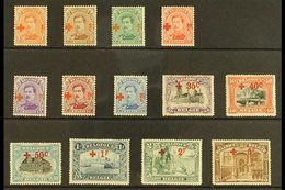 1918 Red Cross Fund Surcharged Set To 5f + 5f, Cob 150/62, SG 222/234, Fine Mint (13 Stamps) For More Images, Please Vis - Otros & Sin Clasificación