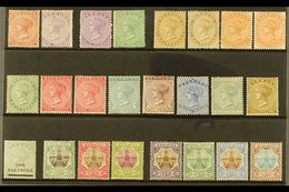 1865-1910 OLD TIME MINT SELECTION Presented On A Stock Card. Includes 1865-1903 CC Wmk P14 1d & 6d, P 14 X12½ 6d & 1s, 1 - Bermudas