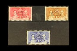 1937 Coronation Set Complete Perforated "Specimen", SG 107s/9s, Very Fine Mint, Large Part Og. (3 Stamps) For More Image - Bermuda