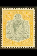 1938-52 12s6d Grey & Pale Orange, Chalky Paper, SG 120e, Very Fine Mint For More Images, Please Visit Http://www.sandafa - Bermuda