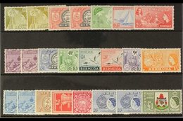 1953-62 Pictorial Definitive Set (SG 135/50) Plus Most Additional Listed Shade & Type Variants, Very Fine Lightly Hinged - Bermuda
