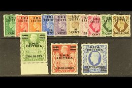 ERITREA 1948 B.M.A. Surcharge Set Complete, SG E1/12, Very Fine Never Hinged Mint. (13 Stamps) For More Images, Please V - Italienisch Ost-Afrika