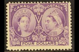 1897 $4 Violet "Jubilee", SG 139, Unitrade 64, Fine Mint For More Images, Please Visit Http://www.sandafayre.com/itemdet - Otros & Sin Clasificación