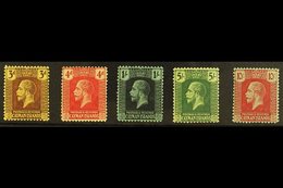 1921-26 Watermark Multi Crown CA Complete Set, SG 60/67, Fine Mint, The 10s Is Never Hinged. (5 Stamps) For More Images, - Caimán (Islas)
