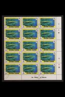 1979 1c Fish WATERMARK CROWN TO RIGHT OF CA Variety, SG 483w, Superb Cds Used Lower Right Corner IMPRINT BLOCK Of 15, Fr - Kaimaninseln