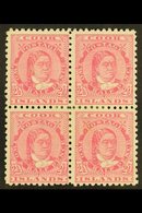 1893-1900 2½d Pale Rose Perf 11, SG 16, Fine Mint BLOCK Of 4, Fresh. (4 Stamps) For More Images, Please Visit Http://www - Cookeilanden