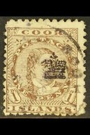 1899 1d Brown (British Crown Opt), SG 22, Good, Cds Used For More Images, Please Visit Http://www.sandafayre.com/itemdet - Cook Islands