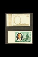 1974 50c Churchill (SG 510) Two Different IMPERF PLATE PROOFS - Gold Only And Gold Missing, Never Hinged Mint, Very Fres - Cook