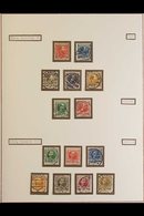1904-1969 ATTRACTIVE VERY FINE USED COLLECTION On Leaves, ALL DIFFERENT, Includes 1904-05 King Set, 1912 Surcharges Set, - Sonstige & Ohne Zuordnung