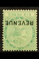 REVENUE 1879-88 6d Green Inverted CC Watermark, SG R2w, Fine Mint For More Images, Please Visit Http://www.sandafayre.co - Dominica (...-1978)
