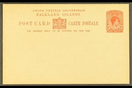 POSTAL STATIONERY 1938 1d Red-brown Postal Card (H&G 5 Or Heijtz P5) Very Fine Unused. Scarce, Only 444 Sold. For More I - Islas Malvinas