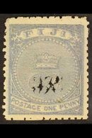 1876-77 1d Grey-blue DOUBLY PRINTED On Wove Paper, SG 28b, Mint With One Thinned Corner Perf, Otherwise Very Fresh & Att - Fidschi-Inseln (...-1970)