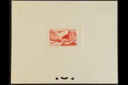 ALGERIA 1949 100f Air (Yvert 10, SG 291) - A Sunken DIE PROOF Printed In Red On Thick Paper, Overall Size Approx 140 X 1 - Other & Unclassified