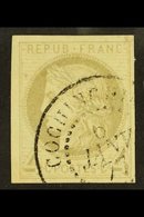 COCHIN CHINA 1877 4c Grey, Ceres, Yv 16,  Very Fine Used With Cochinchine 6 Jan 77 Cds Cancel. For More Images, Please V - Other & Unclassified